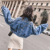 Flower Tassel Jean Denim Jackets For Women Clothes Chaqueta Mujer Coat Female Chaquetas Tunic Oversized Outerwear