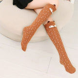 1 Pair 2018 Girls Knee High Socks Animal Cotton Knit Over Calf Socks for Kids Teens Cute Cartoon Children Socks