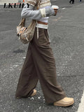 Pants Women Loose High Waist Korean Fashion Streetwear Bottoms Work Pants Suit Full Length 2022 Office Trousers