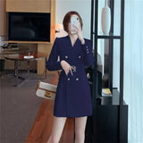 And Autumn High-Grade Thin 2025 Wind Coat Women's Long Spring And Autumn New Double Row Buckle Long Suit