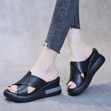 Zingj Platform Heel Sandals Women Wear 2023 After Empty A Word Buckle Sandals Large Size High Heel Sandals Women- Outfit