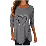 Women Casual Long Sleeve O Neck Button Irregular T Shirt Spring Vintage Loose Shirt Oversize 2XL Tee Shirt Oversized Tops