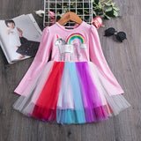 Baby Girls dresses 2021 New Autumn& Winter Casual Style Asymmetrical Striped Princess Dress The party For Children
