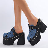 Goods 11Cm Thick Bottom Pine Cake Bun Head Large Size Lady Summer Wearing Slippers