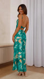 Zingj Summer Fashion New Sexy Sling Back Hollow New Printed Dress