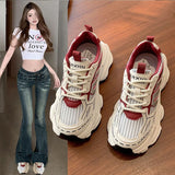 Old Dad Shoes Net Air Permeable In Tide Thick Sole Light Letter Casual Shoes New Retro Coloring