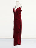 New Dress In Spring 2025 Femininity Elegant Breastless Sleeveless Design To Repair The Fork Long Dress