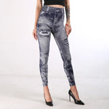 Faux Denim Hip Raise Yoga Colors