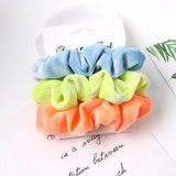 Set Scrunchies Hair Ring Candy Color Hair Ties Rope Autumn Winter Women Ponytail Hair Accessories 4-6Pcs Girls Hairbands