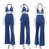 Zingj 2023 Hot Style Fashionable Loose Women's Pants Suit Elegant High-Waisted Long-Sleeved Hoodie Three-Piece Hair-Outfit