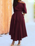 Collar Lace-up Waist-controlled Temperament Pure Color