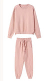 Women Sweater Pullovers & Elastic Waist Harem Pants Autumn Winter Female 2 Pieces Knitted