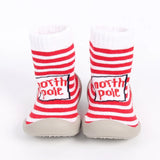 6 to 36M Christmas Children's Indoor Socks With Soft Rubber Sole Baby Walking Shoes Girls Winter Non-slip Floor