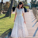 Zingj Photo White Dress New Super Fairy Dress Beach Vacation Lace Beach Dress Bali Beach