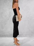 Women's Decoration Body Explosion With A Breast-Tight Waist Dress A Step Dress
