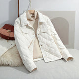 Autumn And Winter New Small Fragrant Wind Down Jacket Female Short Korean Version Versatile White Duck Velvet Warm Jacket Coat Tide-Outfit