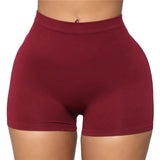 Hot Women Casual High Elastic Waist Tight Fitness Slim Skinny Dancing Shorts Solid Color Female Girl Exercise