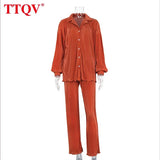 Biege Casual Loose Women Shirt Elegant Long Sleeve Lapel Office Fashion Woman Blouses 2021 Chic Pleated Blue Top