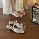 Bow Temperament Fairy Shoes Summer New High Value Daily Elegant Increase Thin