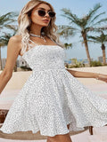 Women's Clothing Temperament Fresh And Sweet Floral High Waist Suspender Sexy Dress 2022 Spring And Summer