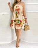 Zingj Wise Hot Style Summer Open Shoulder Hanging Neck Strap Loose Women's