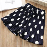 Pants Summer Elastic Chiffon Breathable Loose Wide Leg Pants Girl Clothes Casual Pleated Leggings for