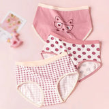 Kids Panties 7 Collections Chirdren's Underwear Lovely Girls Briefs Floral Grid Cute Pants Baby Dots Cotton