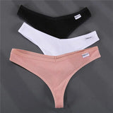 Thong V Waist Design G-String Women's Panties Cotton Panties Female Underpants Solid Pantys Intimates Lingerie