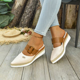 Bleed-Up Head Behind The Empty Sandals Slope And Light Hemp Rope Clasp Women's Shoes Thick-Soled Cool