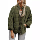 Solid Color Stand-up Collar Loose Pockets