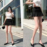 Ultra-Short Skirt Women High Waist Small Skirt Summer Skirt Mini Hundred Folds Ponmp Skirt Skirt 2025