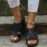 Casual Sandals 2025 Summer New Fashion Retro-Dew Round-Headed Beach Roman
