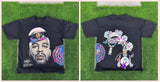 Men's T-Shirt Y2K Cotton Man Harajuku Street Hip-Hop Big Eyes Mouth Pattern Printing Super Classic 211-1-Outfit