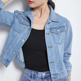 Jacket and Coats for Women 2019 Autumn Candy Color Casual Short Denim Jacket Chaqueta Mujer Casaco Jaqueta