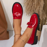 Lofu Shoes Women 2025 Spring And Summer New Roundhead With Thick Bottom Handy Korean Version Comfort Single