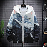 Spring New Printed Hooded Jacket Men's Trend Student Sportswear Men's Big Jacket Youth Jacket Jacket