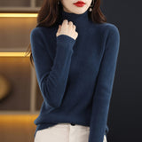 Zingj Autumn Winter New Turtleneck Sweater Set Slim Thin Close-Fitting Knit Bottom With Coat Money-Outfit