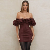 Lady White Party Dress 2021 New Arrival Off Shoulder Bodycon Dress Women Summer Sexy Club Party Dresses Birthday