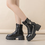 Punk Style Thick Bottom Martin Boots 2025 New Mid-Chammelt Sweet Cool Small Man To Increase Fashion