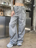 Zingj Straight Pants Female Spring And Autumn 2024 New Wide Leg Pants Summer Thin Loose Casual Cargo Pants