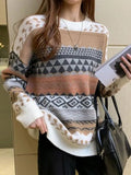 Vintage Jacquard Knit Sweater- Outfit