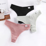 Women's Panties G-string Thong Cotton Underwear Sexy Panties Female Underpants Solid Letter Pantys Intimates