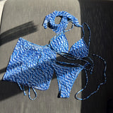 2023 New Drawstring Strap Sexy Three-Piece Swimsuit Bikini Lead
