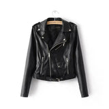 2020 Spring Autumn Women Faux Soft Leather Jacket Long Sleeve Pink Biker Coat Zipper Design Motorcycle PU Red