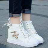 Autumn And Winter New Style Heightened Women's Shoes Korean Version Of Small White Shoes Female Students Single Shoes Leisure Sports Shoes All Kinds Of Short