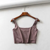 Sale 2020 Summer Women Sexy Sleeveless Tops Fashion Short Square Collar Tank Tops 4