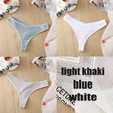 8 Colors Women's Thong G-String Cotton Thongs Women's Panties Sexy V Waist Female Underpants Pantys Lingerie