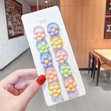 New Girls Cute Cartoon Flower Small Scrunchie Kids Ponytail Hair Tie Elastic Hair Bands Fashion Hair Accessories