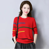 Sweater Knitted Korean Female Long Sleeve O-neck Sweater And Pullover Female Autumn Winter Loose Jumpers Casual