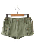 Cool Girls High Waist Soft Cotton Shorts 2022 Summer Fashion Ladies Casual Pocket Straight Shorts Women Chic